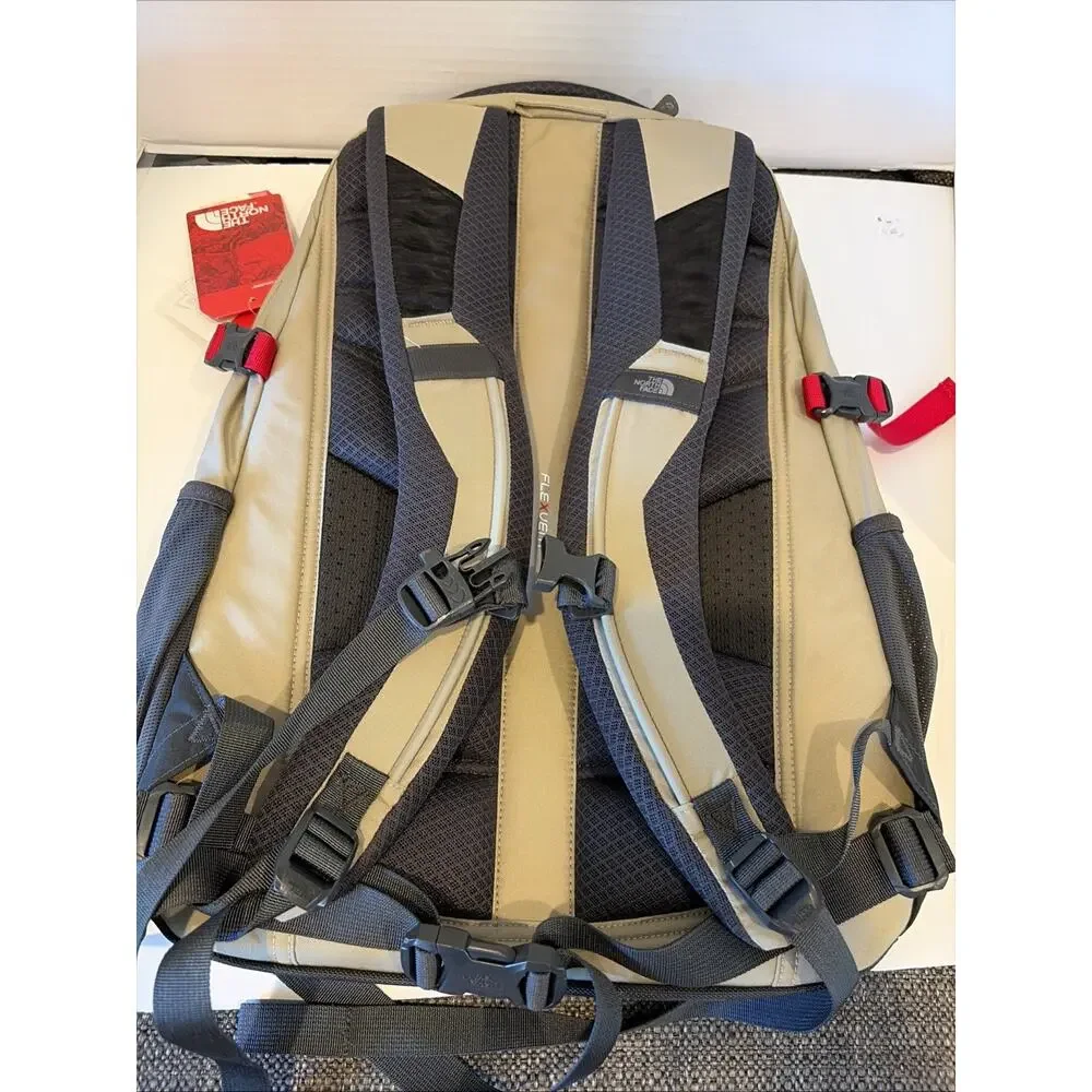 NEW! North Face Yavapai backpack, Tan Red & gray, many pockets, laptop sleeve
